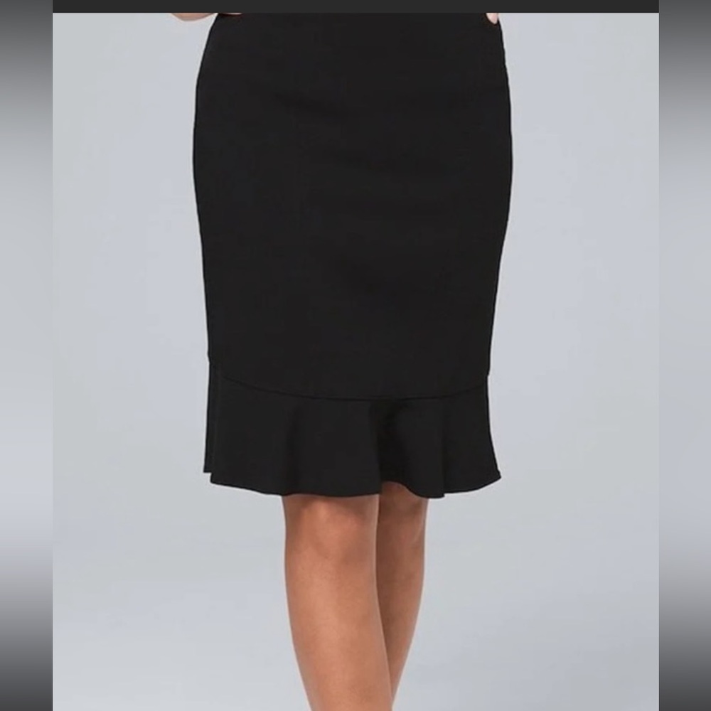 NWT White House Black Market Flounce Pencil Skirt